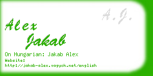 alex jakab business card